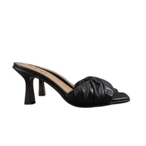 Sam Edelman Shoes Women 7 Sandal Mule Pump Slide Square Toe Leather Ruffle Kitty